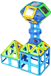 3D Magnet Building Blocks Construction Kit 73pcs